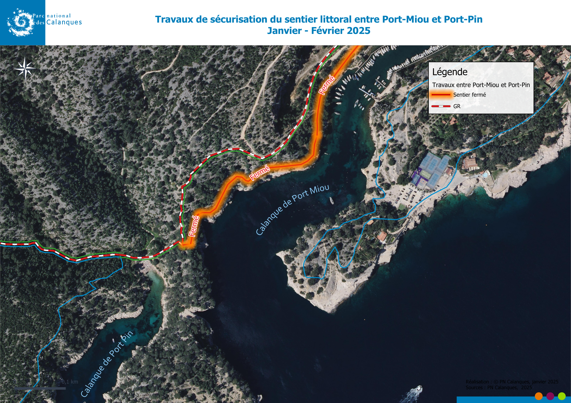 carte fermeture sentier