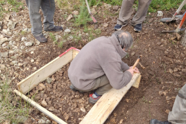 Étapes de construction de l'abreuvoir