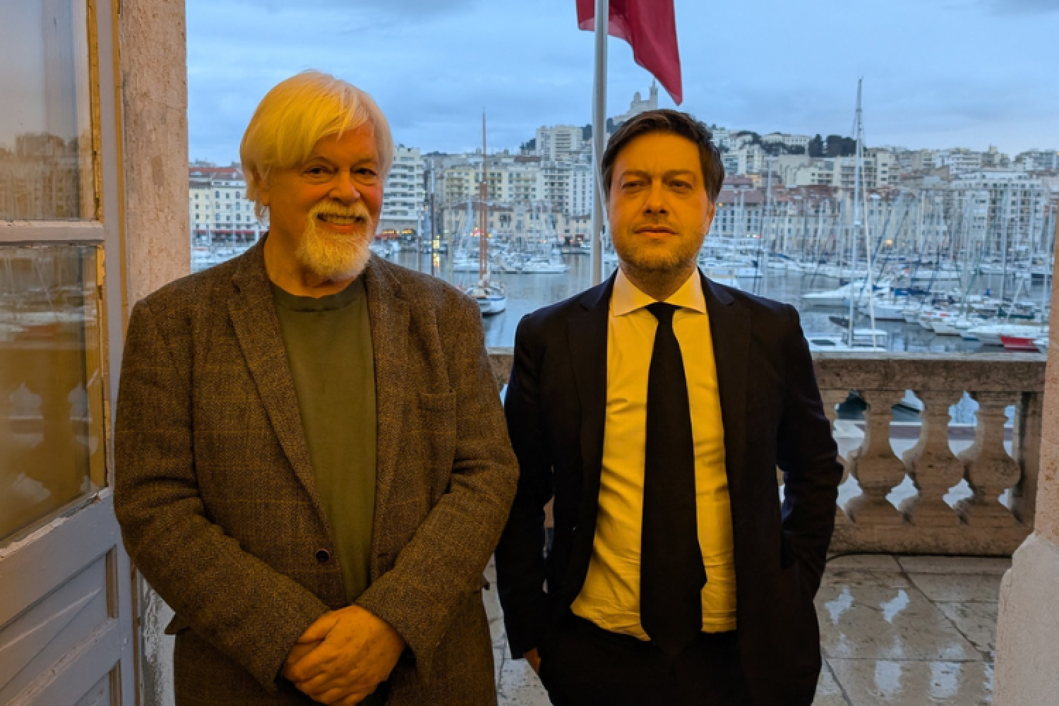 Benoît Payan et Paul Waston à l'occasion d'une rencontre à l'Hotêl de Ville le 20 janvier 2025